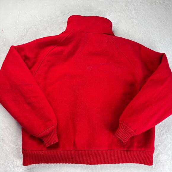 Woolrich Vintage Sherpa Lined Red Wool Bomber Jacket men’s size XL USA Made - Picture 2 of 9